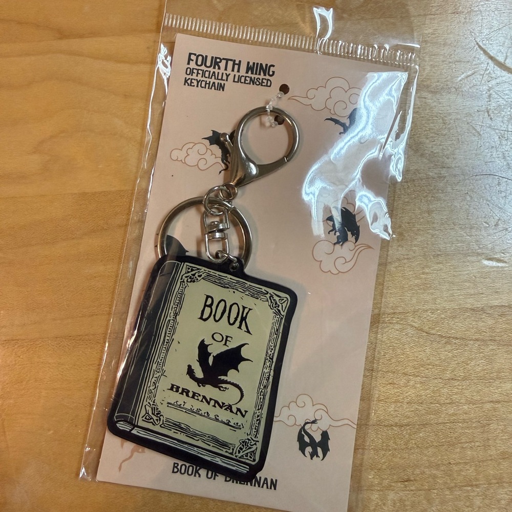 Fourth Wing Book of Brennan Keychain